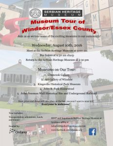 Museum Tour of Windsor/Essex County @ Serbian Heritage Museum - Serbian Community Centre | Norman | Oklahoma | United States